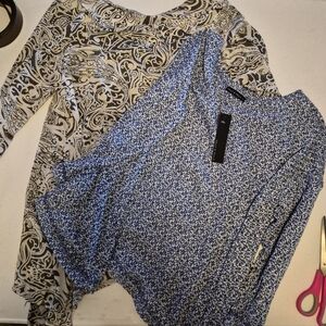 NALLY & MILLIE USA Two Blouse Bundle, L/XL NEW W/TAG